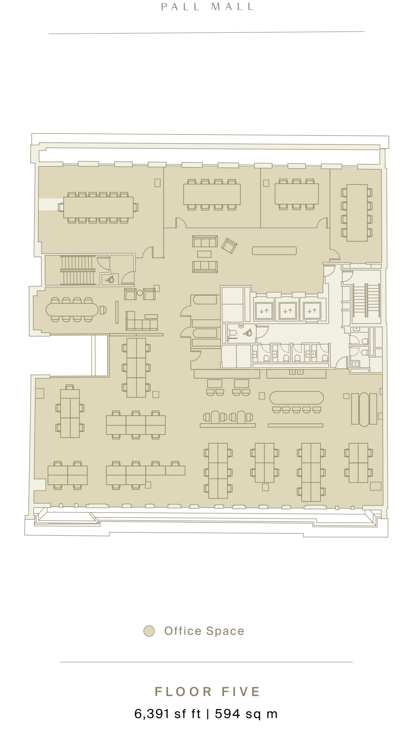 fully fitted 5th floor
